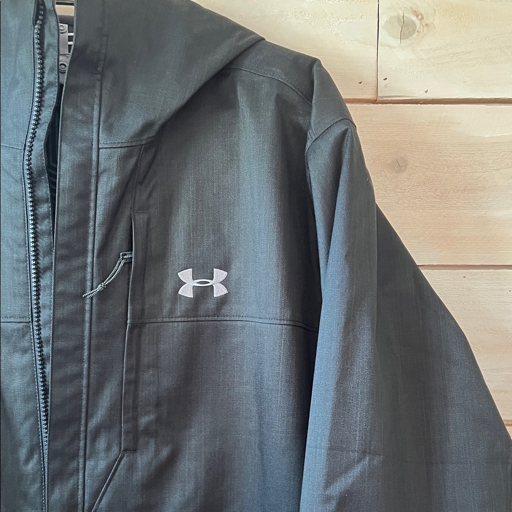 Under Armour Porter Men’s Black Jacket Water Resistant Sz XXL *Shell Only* - Picture 4 of 7